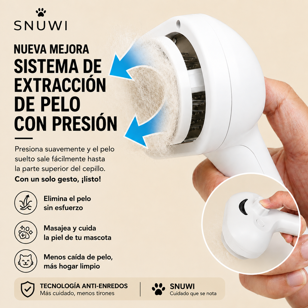 PLUWI - Cepillo Pulverizador para Mascotas